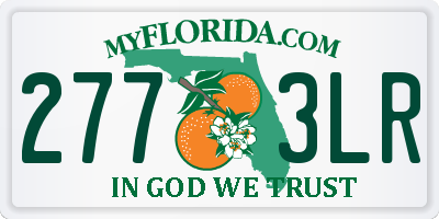 FL license plate 2773LR