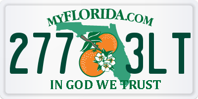 FL license plate 2773LT