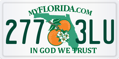 FL license plate 2773LU