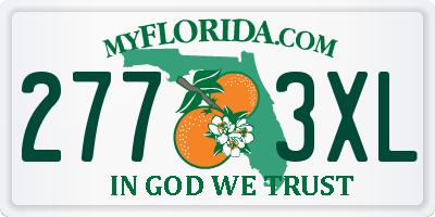 FL license plate 2773XL