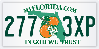 FL license plate 2773XP