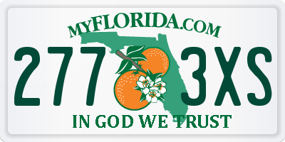 FL license plate 2773XS