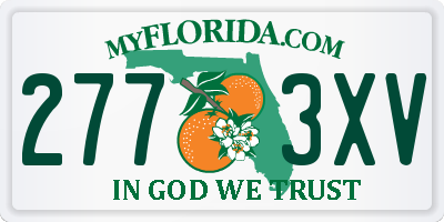 FL license plate 2773XV