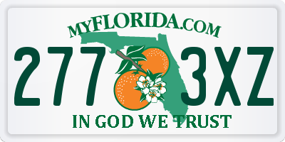 FL license plate 2773XZ