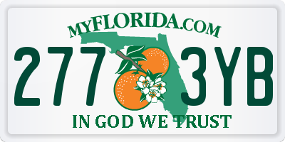 FL license plate 2773YB