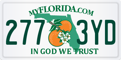 FL license plate 2773YD