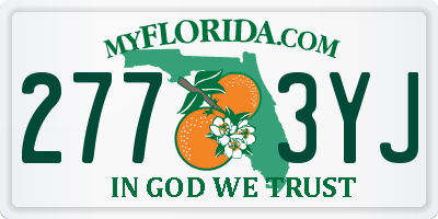 FL license plate 2773YJ