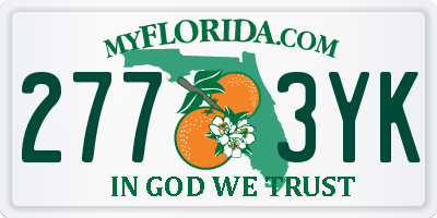 FL license plate 2773YK