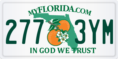 FL license plate 2773YM
