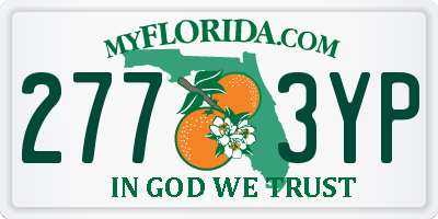 FL license plate 2773YP