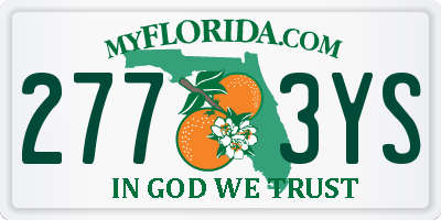 FL license plate 2773YS