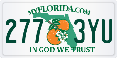 FL license plate 2773YU