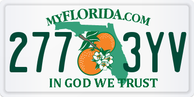 FL license plate 2773YV