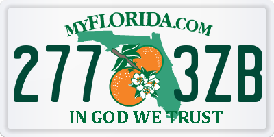 FL license plate 2773ZB