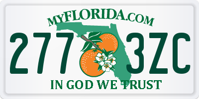 FL license plate 2773ZC