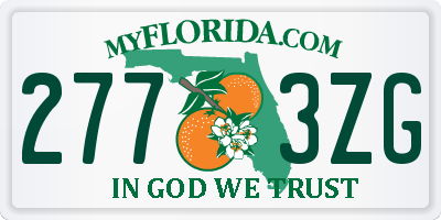 FL license plate 2773ZG