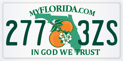 FL license plate 2773ZS
