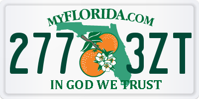 FL license plate 2773ZT