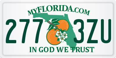 FL license plate 2773ZU