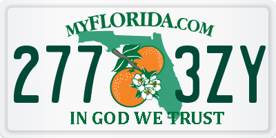 FL license plate 2773ZY
