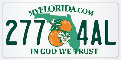 FL license plate 2774AL