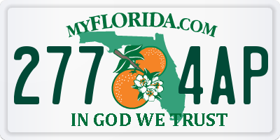 FL license plate 2774AP