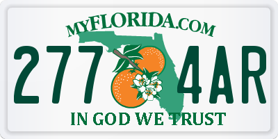 FL license plate 2774AR