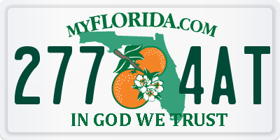 FL license plate 2774AT
