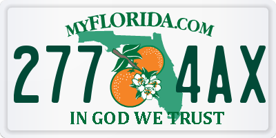 FL license plate 2774AX