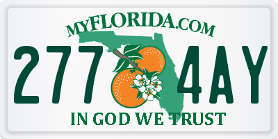 FL license plate 2774AY