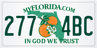 FL license plate 2774BC