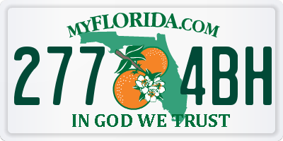 FL license plate 2774BH