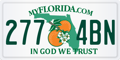 FL license plate 2774BN