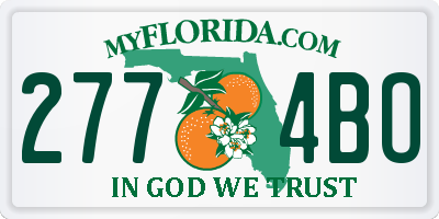 FL license plate 2774BO