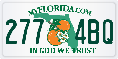FL license plate 2774BQ
