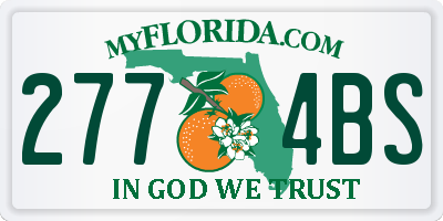 FL license plate 2774BS