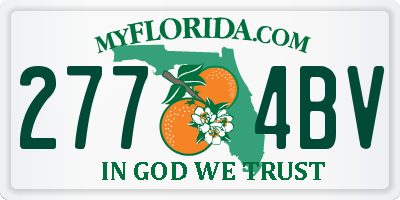 FL license plate 2774BV