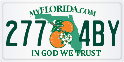 FL license plate 2774BY
