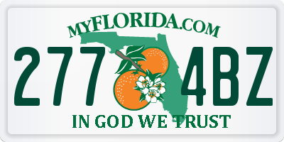 FL license plate 2774BZ