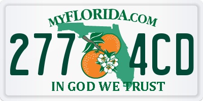 FL license plate 2774CD