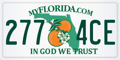 FL license plate 2774CE