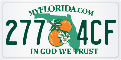 FL license plate 2774CF