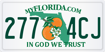 FL license plate 2774CJ
