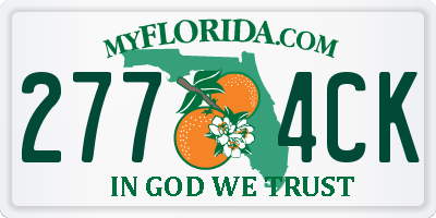 FL license plate 2774CK