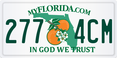 FL license plate 2774CM