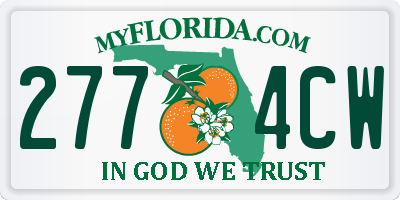 FL license plate 2774CW