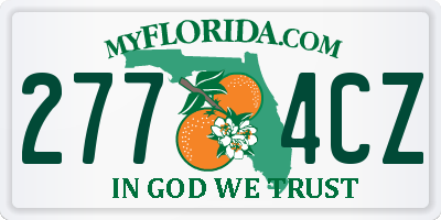 FL license plate 2774CZ