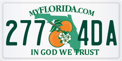 FL license plate 2774DA
