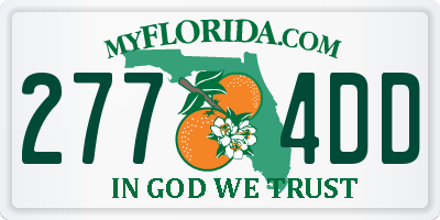 FL license plate 2774DD