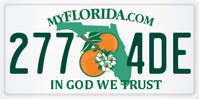 FL license plate 2774DE